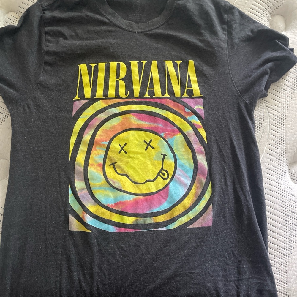Nirvana  Black Graphic T-Shirt